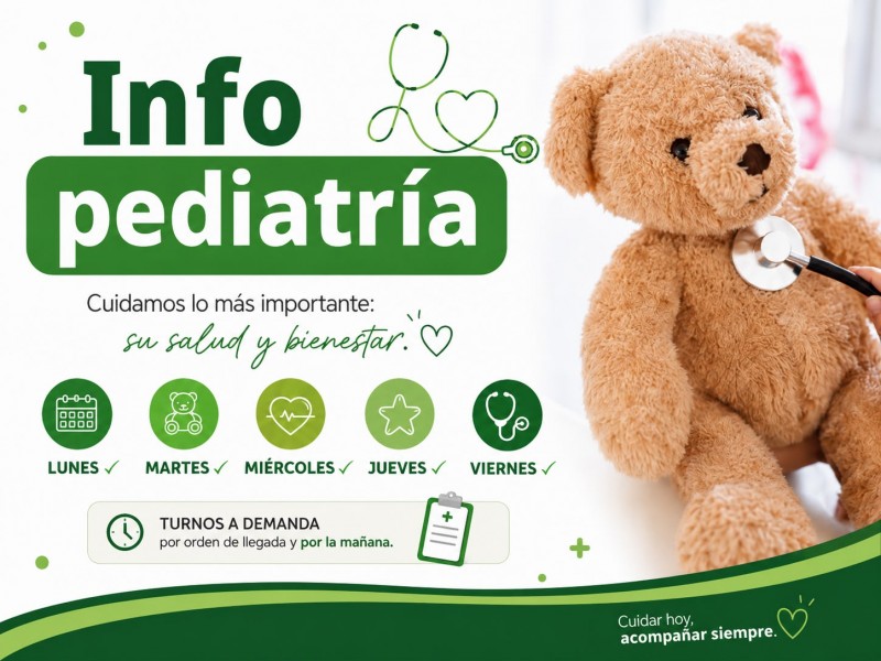 Atención pediátrica de lunes a viernes en el CAPS de Villa del Totoral